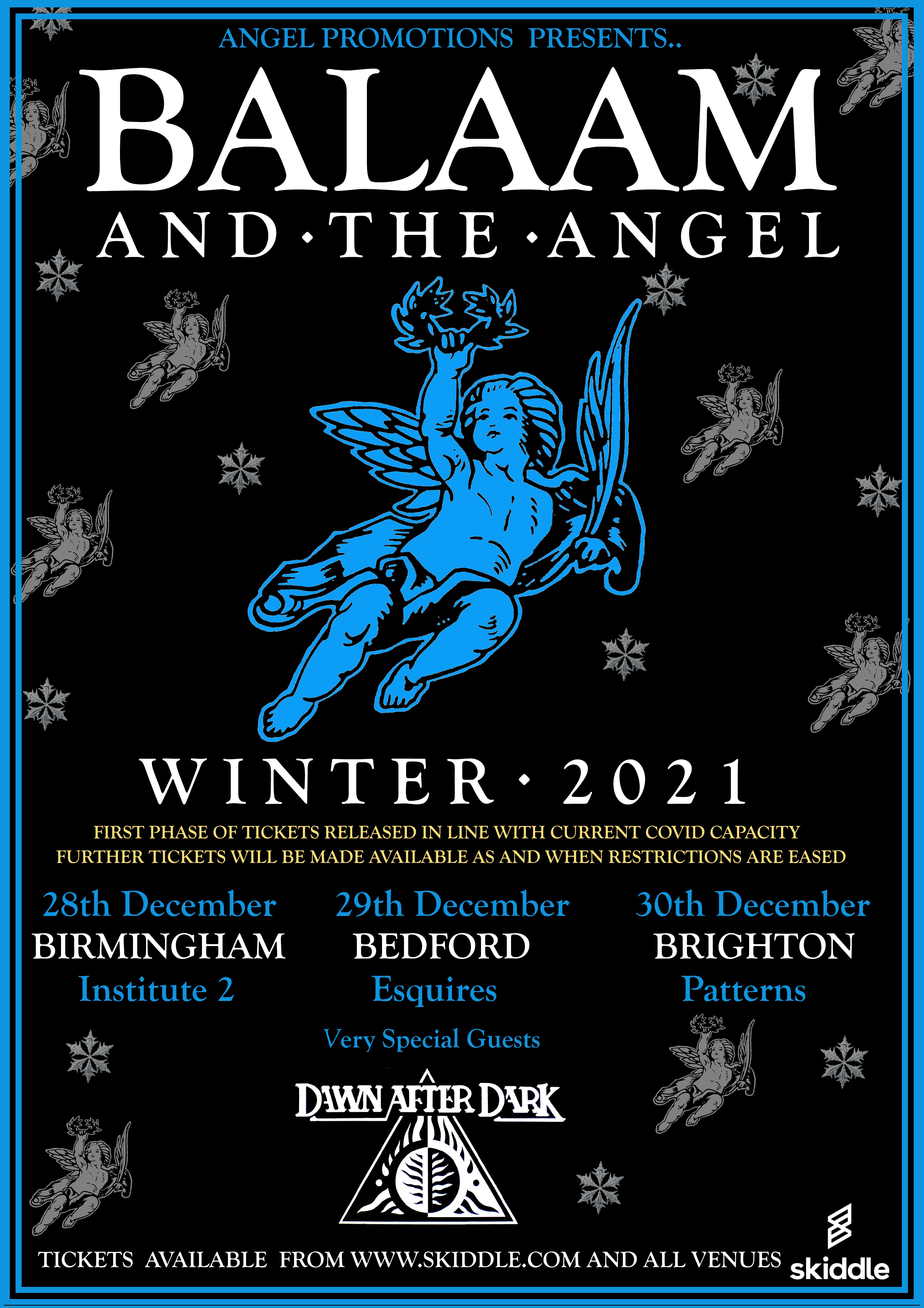 DAWN AFTER DARK ANNOUNCE THREE DECEMBER SHOWS AS VERY SPECIAL GUESTS OF BALAAM AND THE ANGEL